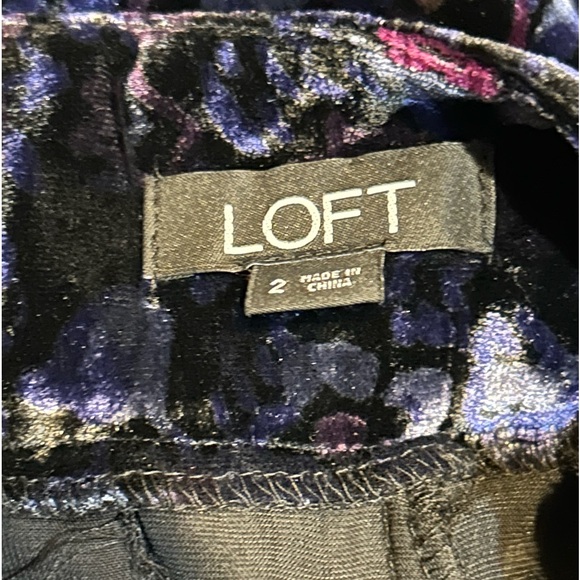 Loft so soft velvet pants with zipper at cuff - Picture 3 of 5